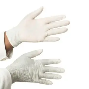 AXGLOVE Powdered Latex Examination Gloves - 100PCs - White
