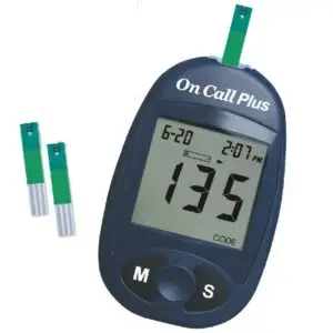 On Call Plus Blood Glucose Monitor Glucometer Blood Sugar Diabetes