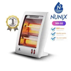 Nunix NH-02 Fan Heater, 800W Electric Room Space Heater