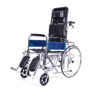 RECLINING HIGH BACK WHEELCHAIR WITHOUT COMMODE